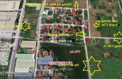 BÁN gấp lô đất 105m2  Nguyên Khê, Đông Anh, đường thông ô tô đỗ cửa, giá chỉ 5x triệu/m2